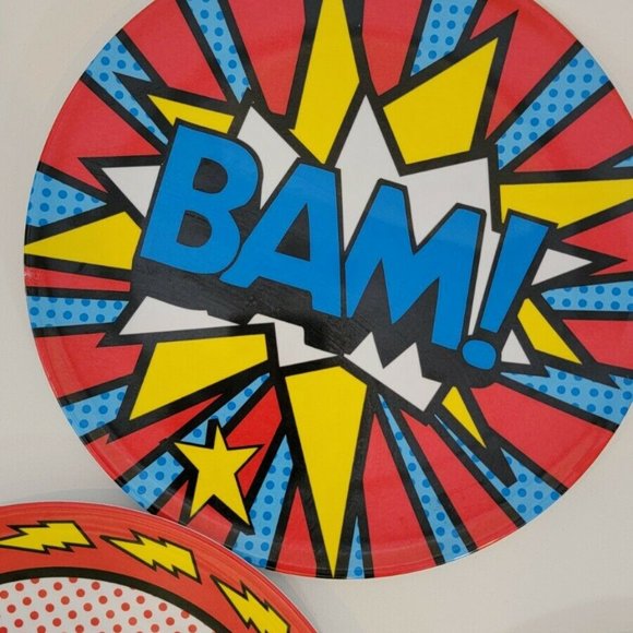 BooginHead BAM Cool Comic Style Melamine Plate set - Picture 2 of 5